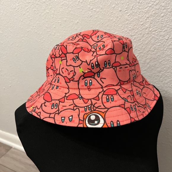 Mario brothers Kirby bucket hat, pink, unisex - Picture 3 of 9